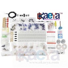 OkaeYa- ELECTRONIC COMPONENTS PROJECT KIT / BREADBOARD,CAPACITOR,RESISTOR,LED,SWITCH